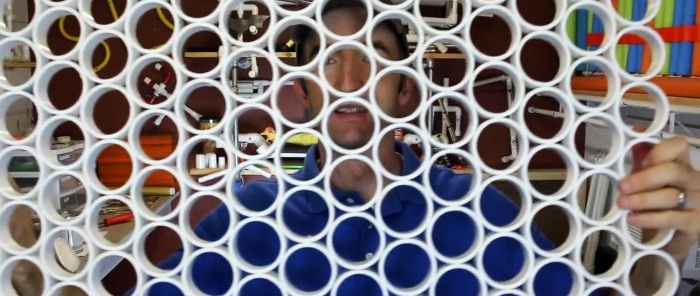 Cách làm lưới trang trí từ ống nhựa PVC