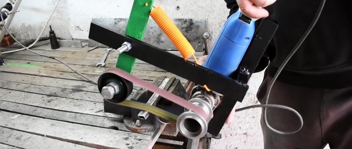 Ang pinakasimpleng gilingan mula sa isang bicycle hub grinder at isang timing roller