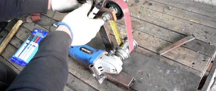 The simplest grinder from a bicycle hub grinder and a timing roller