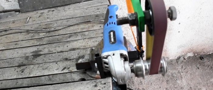 The simplest grinder from a bicycle hub grinder and a timing roller