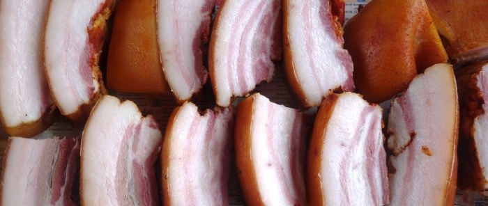 Skutočná varená-údená slanina vo vidieckych podmienkach