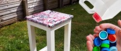 How to make a stool seat from PET covers and other plastic