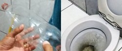 Paano alisin ang bara sa banyo gamit ang isang plastik na bote