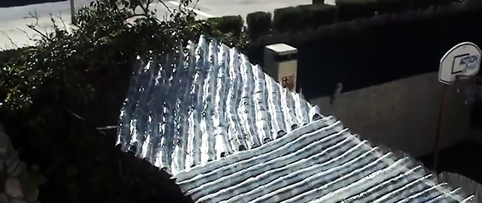 How to make a roof from plastic bottles