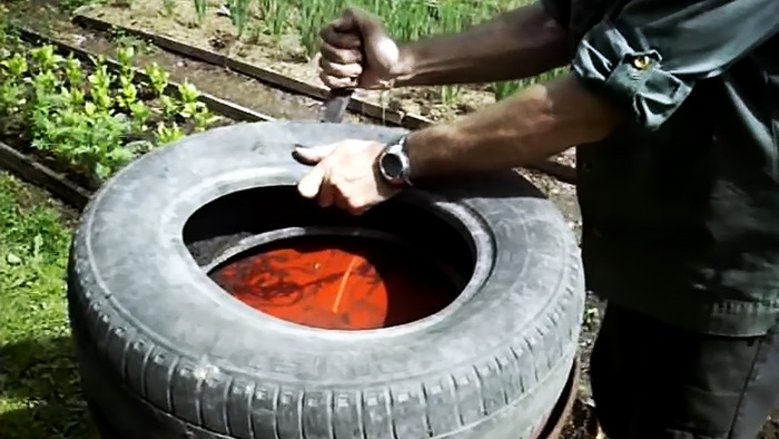 Как да използваме автомобилни гуми в градината
