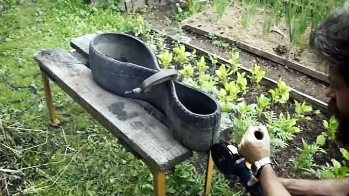 Cómo utilizar neumáticos de coche en el jardín.