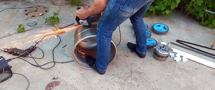 Ako vyrobiť kosačku na trávu z práčky
