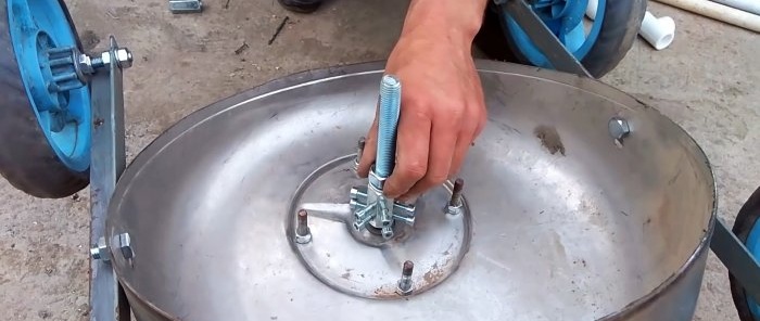 Sådan laver du en plæneklipper fra en vaskemaskine