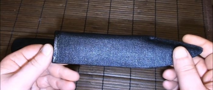 How to make a leather sheath from ordinary fabric