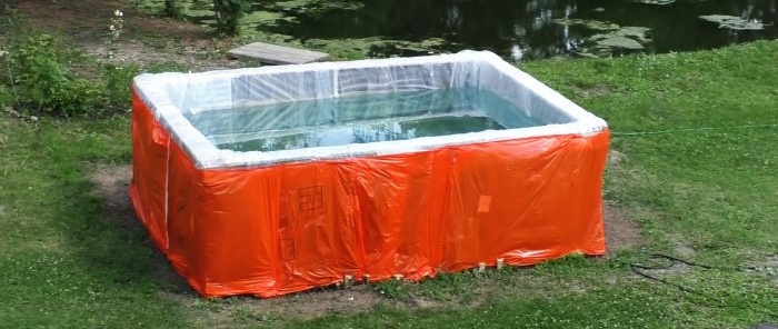 Como construir uma piscina grande e barata a partir de paletes em 1 dia