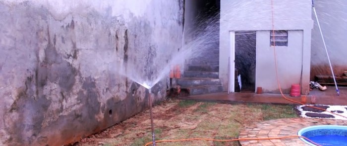 How to make a sprinkler with a large watering radius from PVC pipes