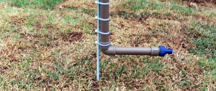 How to make a sprinkler with a large watering radius from PVC pipes