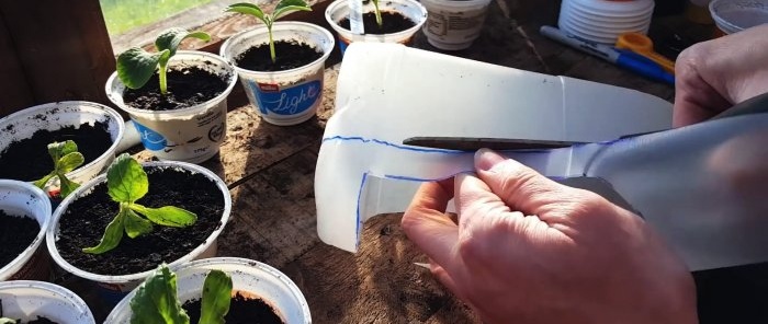 6 outils de jardin gratuits fabriqués à partir de bouteilles de lait