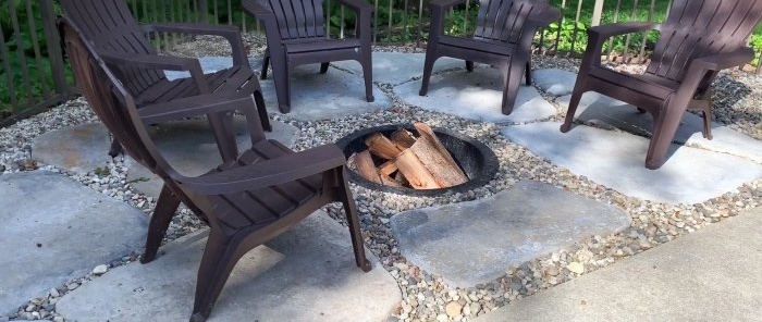 How to make imitation flat cobblestones from cement