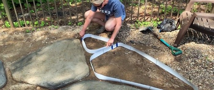 Cómo hacer imitación de adoquines planos a partir de cemento.