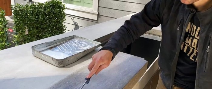 Une table en béton à faire soi-même est facile