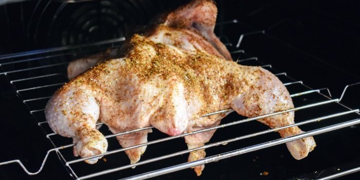 You can cook grilled chicken in an oven that does not have this function.