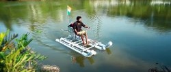 How to make a simple boat from PVC pipes and a trimmer engine