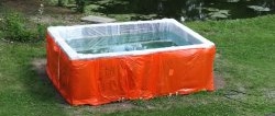 Como construir uma piscina grande e barata a partir de paletes em 1 dia