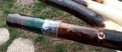 Protecting wooden poles with PET bottles for pennies