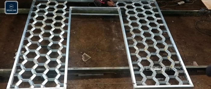 Paano magwelding ng magandang honeycomb partition mula sa isang profile pipe