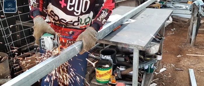 Paano magwelding ng magandang honeycomb partition mula sa isang profile pipe