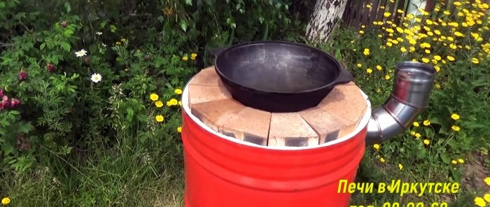 Herstellung eines Tandoors aus einem Fass mit isoliertem Boden ohne Mörtel