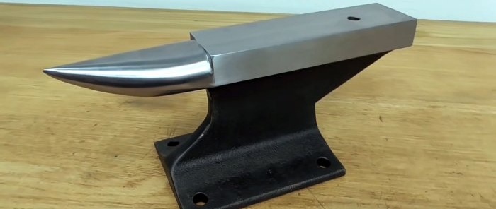 This anvil is made from a piece of rail