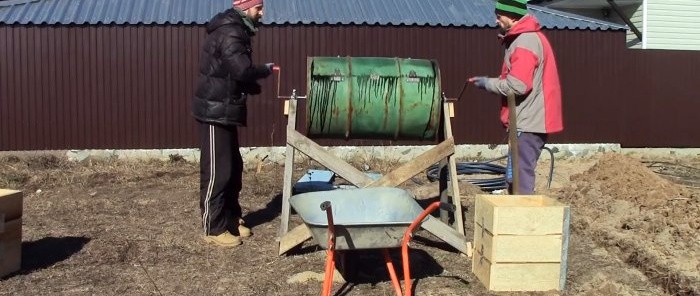How to make a cheap concrete mixer from a barrel