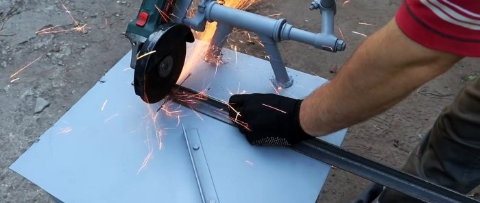 Hvordan lage en tverrkappemaskin av en gammel sykkel og en vinkelsliper