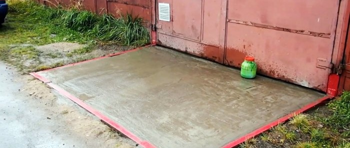 Kako jeftino betonirati ulaz u garažu