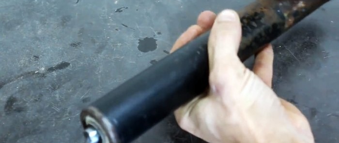 Ako vyrobiť bezplatný vibrátor na betón z tlmiča nárazov do auta
