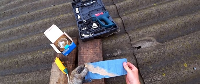 How and with what to quickly repair holes in slate so as not to have to redo it later