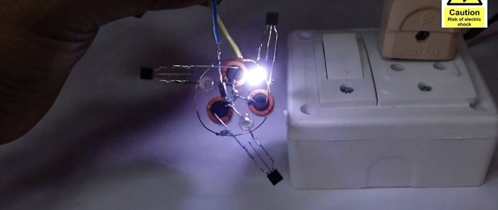Cara memasang penyiar tiga LED yang dikuasakan oleh 220 V