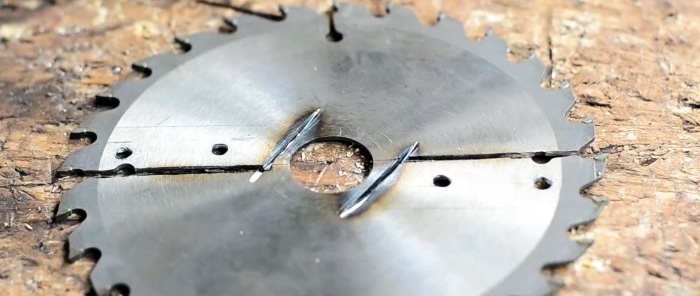 How to make a reliable drill with overhead blades from a saw blade