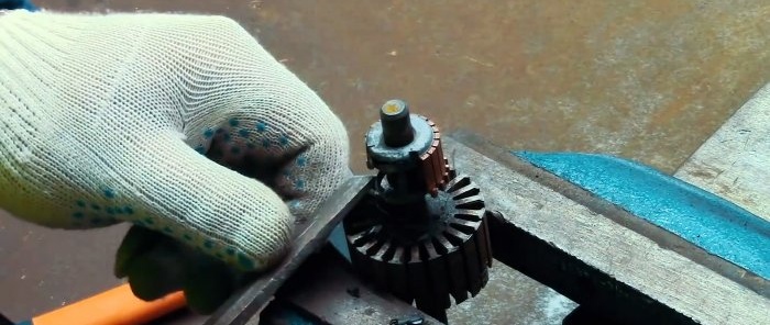 How to easily disassemble an engine armature into copper