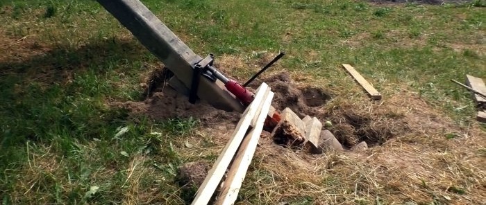 Come estrarre un pilastro di cemento con un martinetto