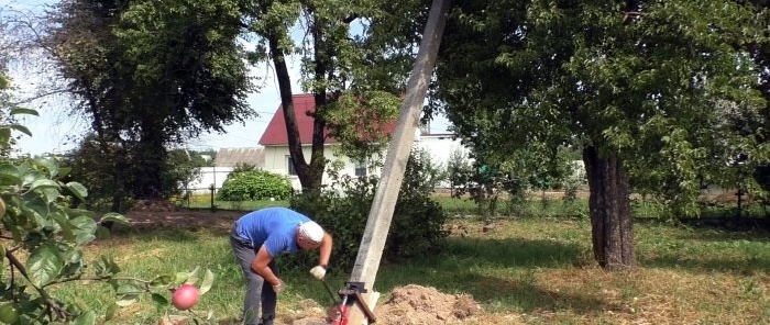 Kako izvući betonski stup dizalicom
