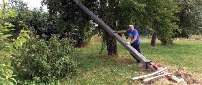 Jak vytáhnout betonový sloup pomocí zvedáku