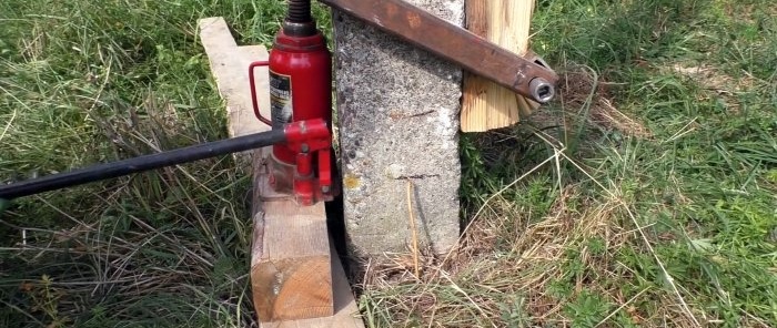 Cum să scoți un stâlp de beton cu un cric