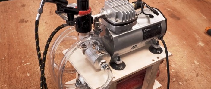 Comment fabriquer un récepteur pour un compresseur d'aérographe à partir de bombes aérosols