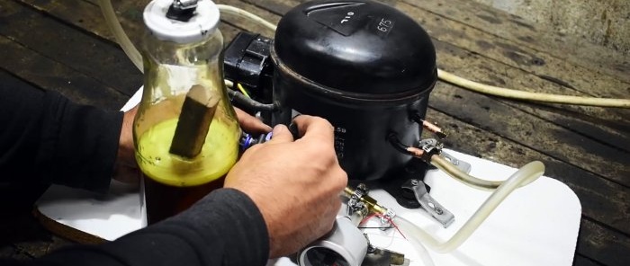 Como fazer uma bomba de vácuo a partir de um compressor de geladeira e onde ela pode ser útil