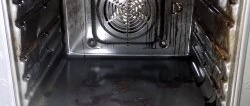The stove is like new. How to clean the oven, burners and grate from dried carbon deposits