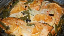 An excellent recipe for baked pink salmon. It turned out very tasty and not dry