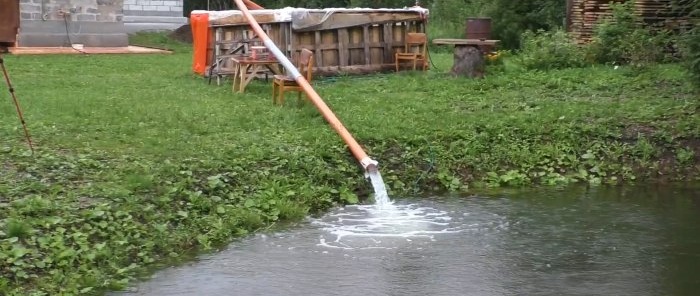 Hogyan pumpáljunk ki vizet a medencéből másodpercek alatt szivattyú nélkül