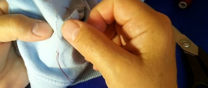 Como costurar um buraco com costura oculta usando fita adesiva