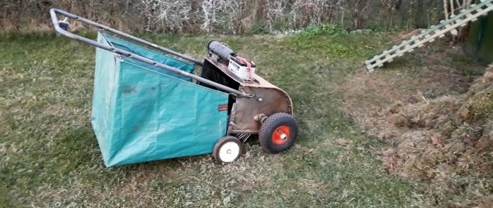 How to make a mechanical brush for quickly cleaning leaves