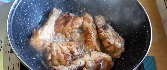 Se você ensopar frango, então esta é a única maneira. Receita simples e rápida de frango Kabardiano