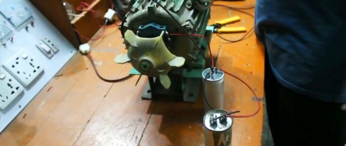 Selección correcta de un condensador de trabajo para un motor eléctrico.