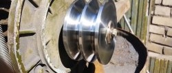 How to turn a double pulley without a lathe